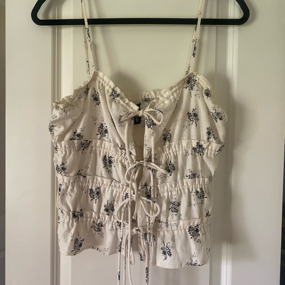 Trendy tie tank top